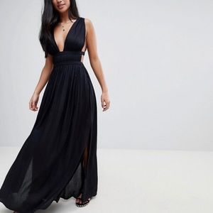 ASOS 2 Grecian Plunge Maxi Woven Beach Dress